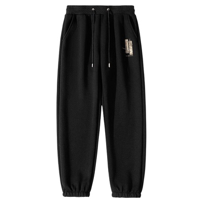 雪中飞摇粒绒加厚休闲裤子男