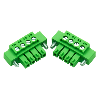 带耳朵法兰端子15EDGKM-3.81MM插拔式接线端子插头2P3P4P5P24P