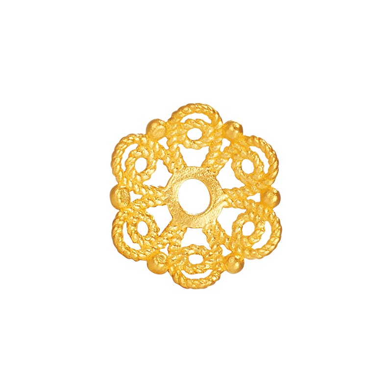 天美珠宝黄金花拖隔片珠手工DIY