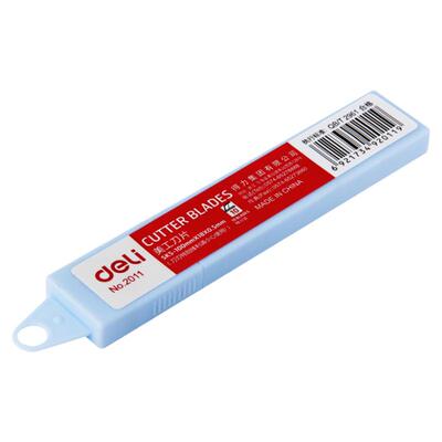 得力文具美工刀片大号美术刀片10片/盒办公裁纸刀片裁剪刀片2011