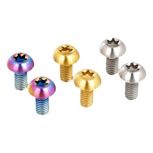 碟片安装钛螺丝数控加工M5*10梅花T25槽螺栓自行车Gr5钛合金TC4