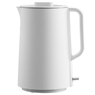 美的家用烧水壶双层电热水壶自动保温一体开水茶壶煲不锈钢1.5L升