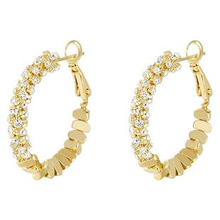 DODOGOGO碎银子圈圈耳环女士轻奢高级感耳圈2025新款爆款素圈耳饰