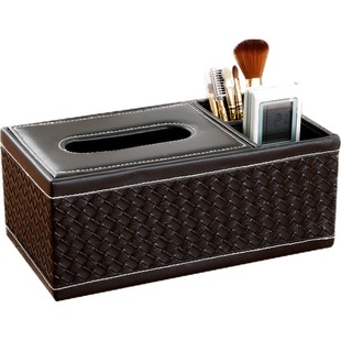 皮革餐巾纸巾盒 多功能抽纸盒木质 欧式创意桌面遥控器收纳盒包邮