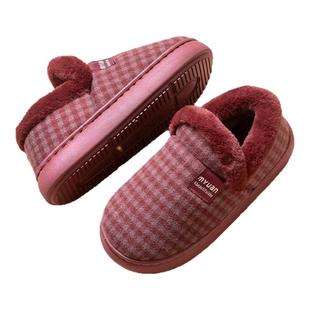 老人棉拖鞋女2025新款冬季室内家居防滑除臭厚底包跟加绒保暖棉鞋