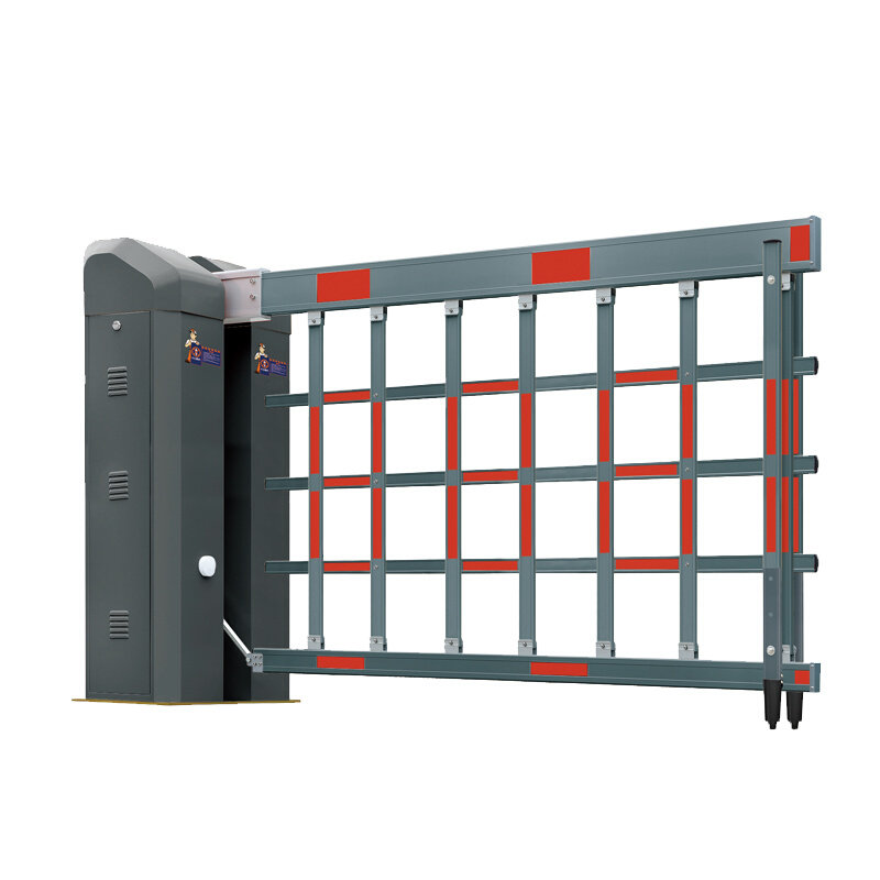 工厂大门升降道闸机车辆进出智能车牌识别抬杆双机箱加高空降栅栏