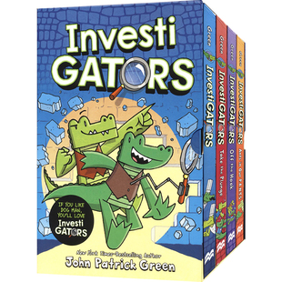 InvestiGators 鳄鱼侦查员1-8 儿童英语桥梁书 爆笑漫画书 英语课外读物 纽约时报畅销书 英文原版进口图书