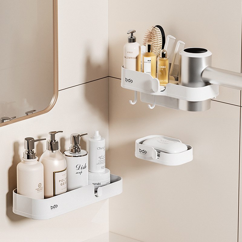 吹风机架免打孔浴室卫生间壁挂筒挂架壁挂式架收纳电吹风风厕所