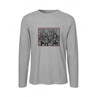 sonic youth音速青年punk朋克另类摇滚手工拓印纯棉男女长袖T恤