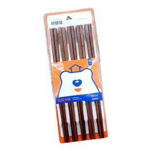 好管家 天然红铁木筷子抗菌防霉家用高档筷子耐用家庭 坤甸木筷子