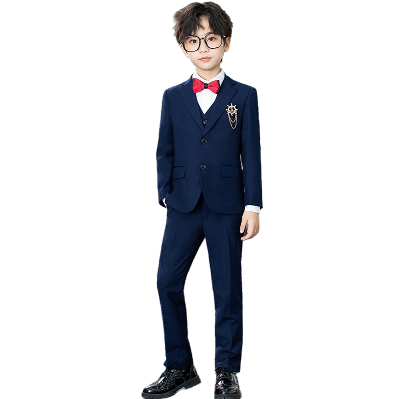 英伦风儿童西装套装小主持人帅气西服花童男童礼服外套钢琴演出服