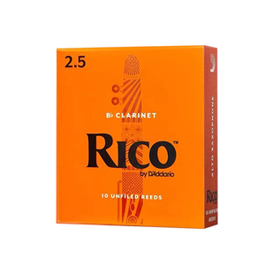 美国RICO瑞口哨片单簧管哨片降B调黑管哨片2.0/2.5/3.0橙黄盒进口