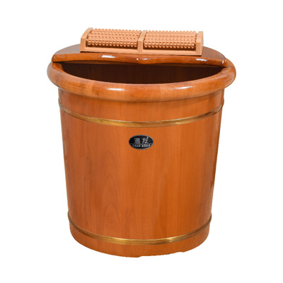 带盖泡脚桶家用实木保温桶