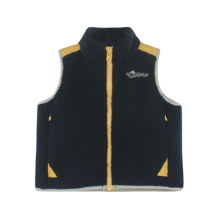 大耳象女童毛绒马甲冬季新款宝儿加绒休闲百搭保暖加厚上衣外套