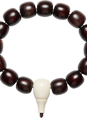 逸述男女通用小叶紫檀猛犸牙手串