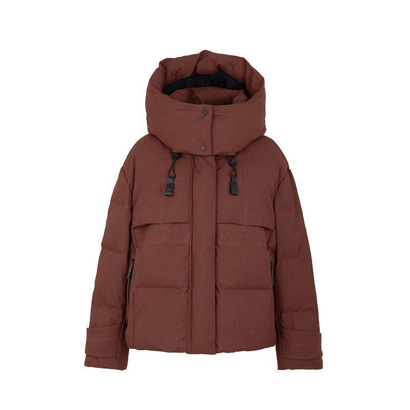 鸭鸭官方羽绒服短款女2025秋冬新小个子百搭直筒时尚外套