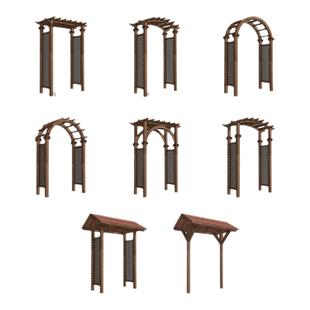 户外防腐木门庭院半腰门双开单开门篱笆门菜园院子门木围栏花园门