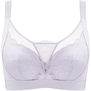 月色大胸显小胸内衣女上托提拉收副乳防下垂抹胸全罩杯大码文胸罩