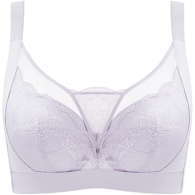 月色简约风软钢圈大胸显小胸内衣