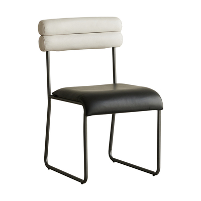 苯胺皮真皮软包餐椅轻奢高级感