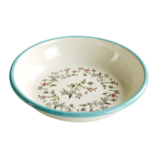 外贸搪瓷碗盘珐琅加厚搪瓷餐具饭碗面碗汤碗菜盘碗碟家用中式盘碗