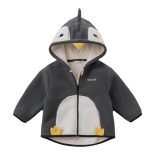 戴维贝拉儿童摇粒绒外套春装男童女童新年红色拜年服宝宝童装