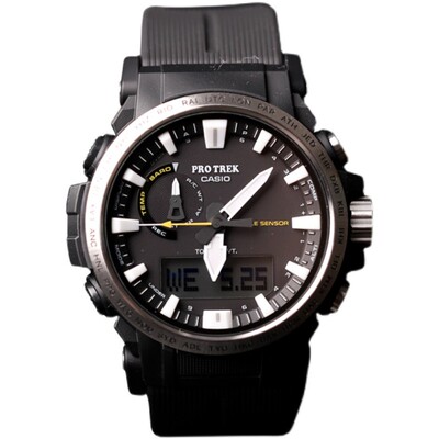 卡西欧男士双显登山光能腕表