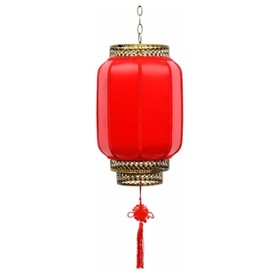 纯红色灯笼户外防水中式仿古节日装饰广告定做印字圆冬瓜连串宫灯