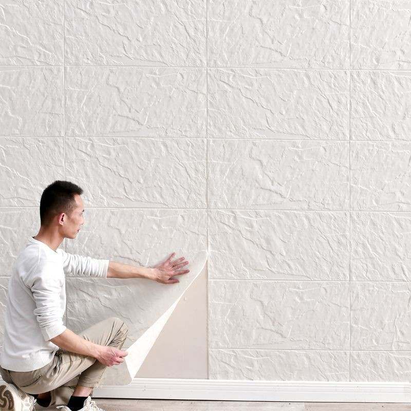 加厚3d立体墙贴仿文化石墙纸自粘防水防潮客厅卧室背景墙壁纸自贴