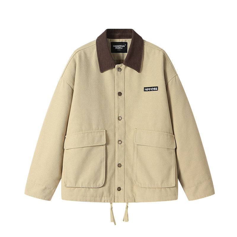 薛之谦dsp美式复古工装棉服外套