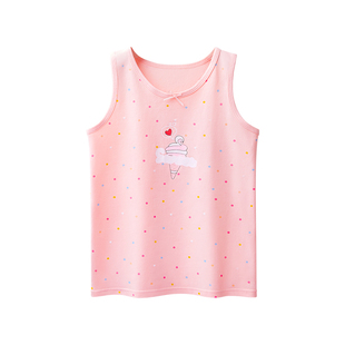 北极绒儿童背心女童纯棉宝宝春秋内穿中大童跨栏女孩打底夏季薄款