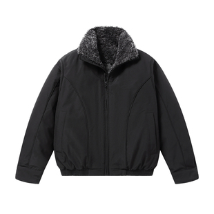 地卜师 黑色座山雕羽绒服男士2025冬季痞帅短款加厚鸭绒男生外套