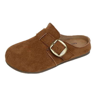 儿童复古拖鞋春秋季女童外穿防滑包跟沙滩鞋包头厚底百搭勃肯鞋