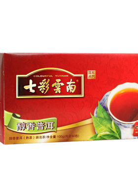 七彩云南普洱茶醇香100g普洱袋泡