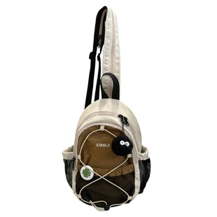 胡子鸡仔迷你双肩包女旅游轻便斜挎小胸包户外徒步登山包两用背包