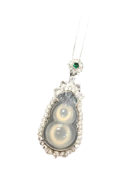 高冰玉髓葫芦吊坠冰种玉髓项链