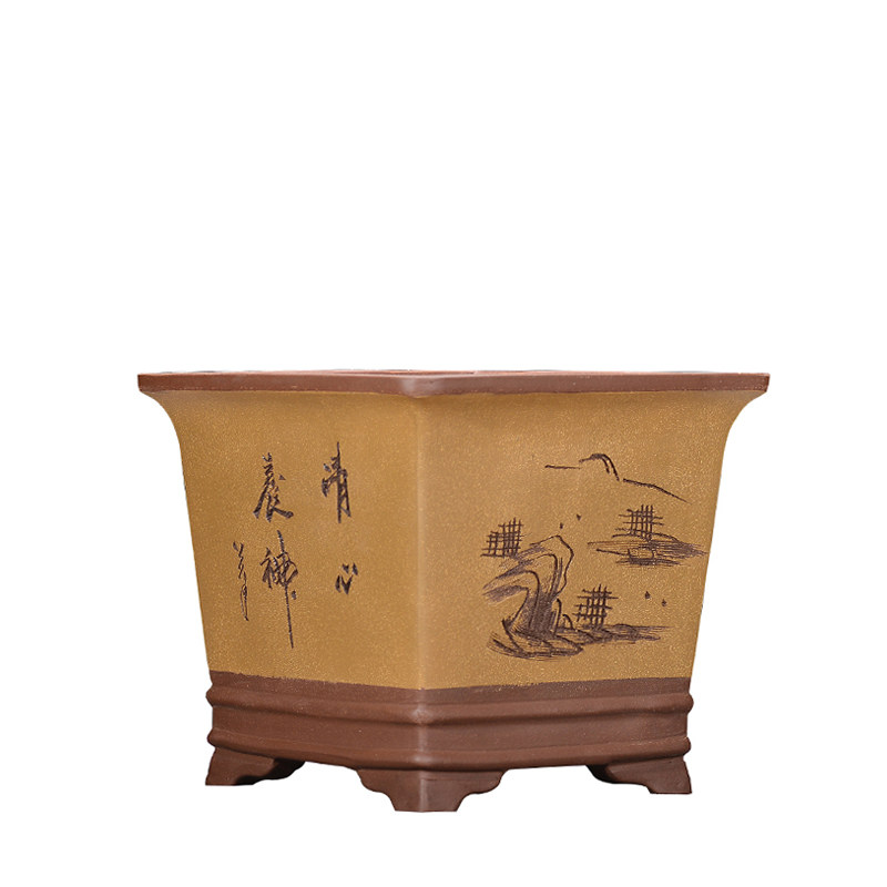 新品景盆古典风室内阳台紫砂花盆