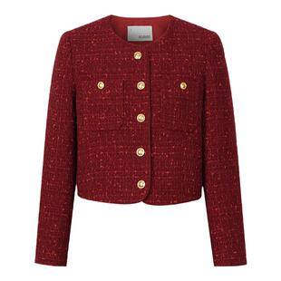 GCRUES商场同款时髦气质小香风肌理感外套女2025新款 G09D05A0252