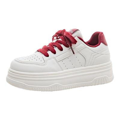 森马厚底增高小白鞋秋冬加绒可选