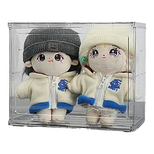 娃娃收纳盒透明亚克力手办毛绒玩具乐高柜迪士尼玩偶公仔展示盒