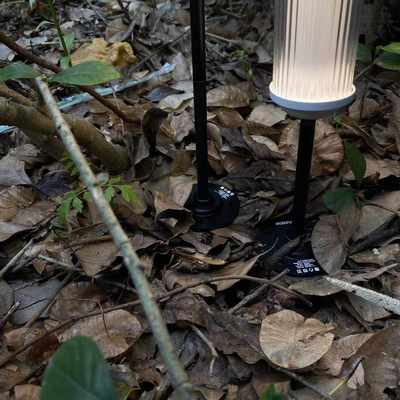 38灯配多功能桌面灯架迷你铝合金灯杆支架法兰圆盘底座户外露营