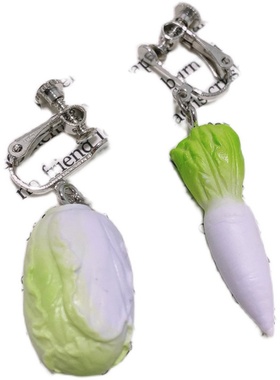 原创搞怪仿真蔬菜耳环趣味夸张