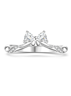 高颜值蝴蝶戒指可调节食指个性款