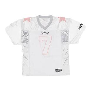 申留真同款2000archives韩国设计师 数字网面宽松球衣T恤