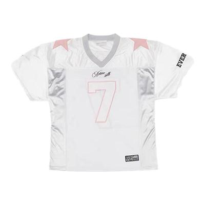 申留真同款2000archives韩国设计师 数字网面宽松球衣T恤