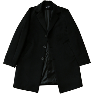 冬季新款毛呢大衣男中长短款韩版潮流非双面羊绒外套男士呢子风衣