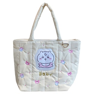 日系卡通吉伊卡哇小八乌萨奇羽绒布刺绣通用款女包可爱手提托特包