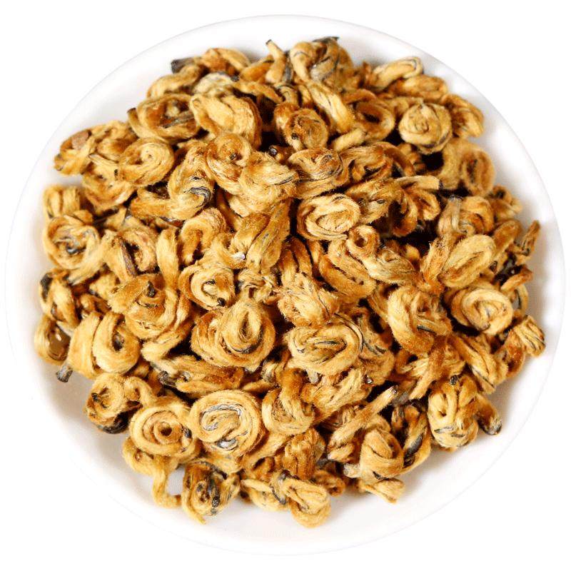 滇红茶金螺特级金丝滇红古树茶云南凤庆茶叶黄金螺单芽全嫩芽送礼