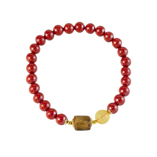 【朱弦檀影】原创天然朱砂蜜蜡沉香木顺遂手串珠手链本命年新中式