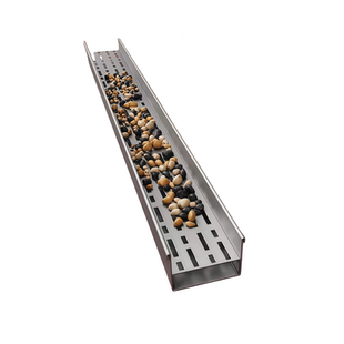 庭院鹅卵石排水沟不锈钢U型下水槽成品阳台线性水沟槽盖板水篦子